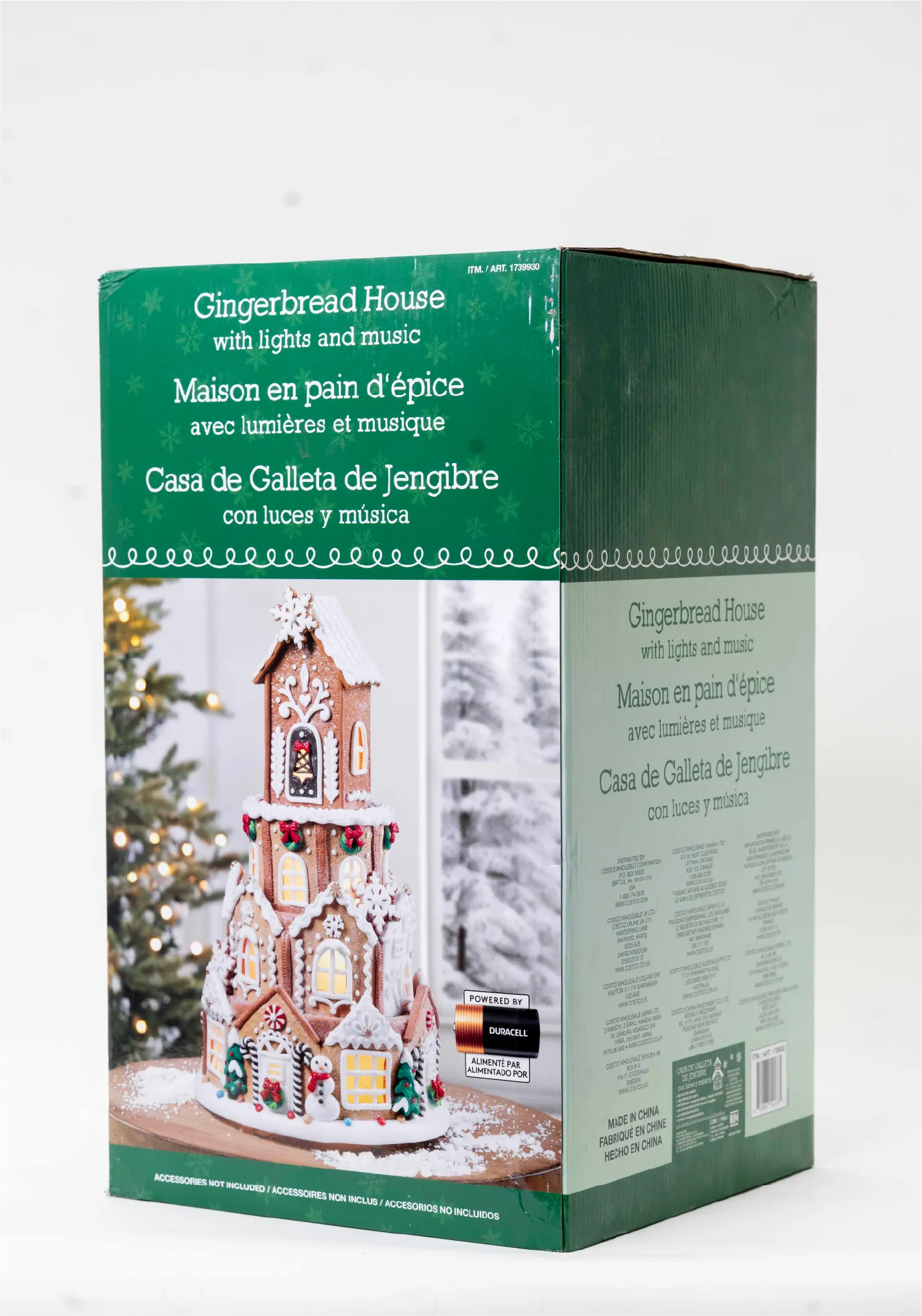 CASA DE GALLETA DE JENGIBRE CON LUCES Y MUSICA