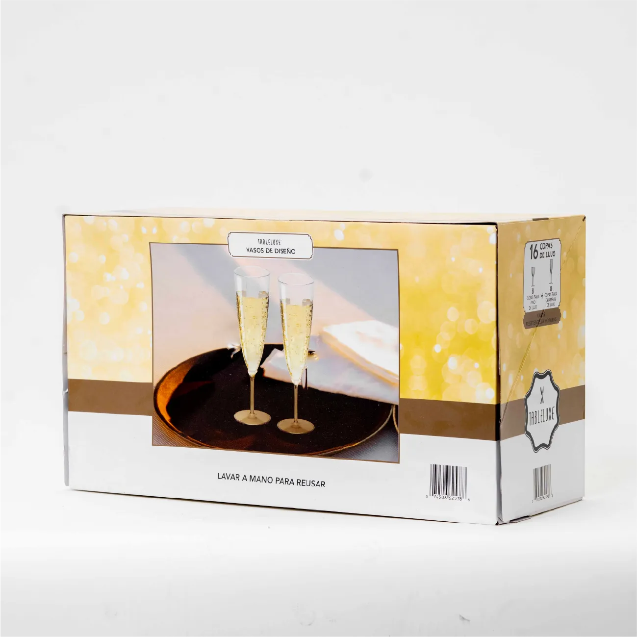 COPAS DE LUJO VINO/CHAMPAN 16PZS TABLELUXE