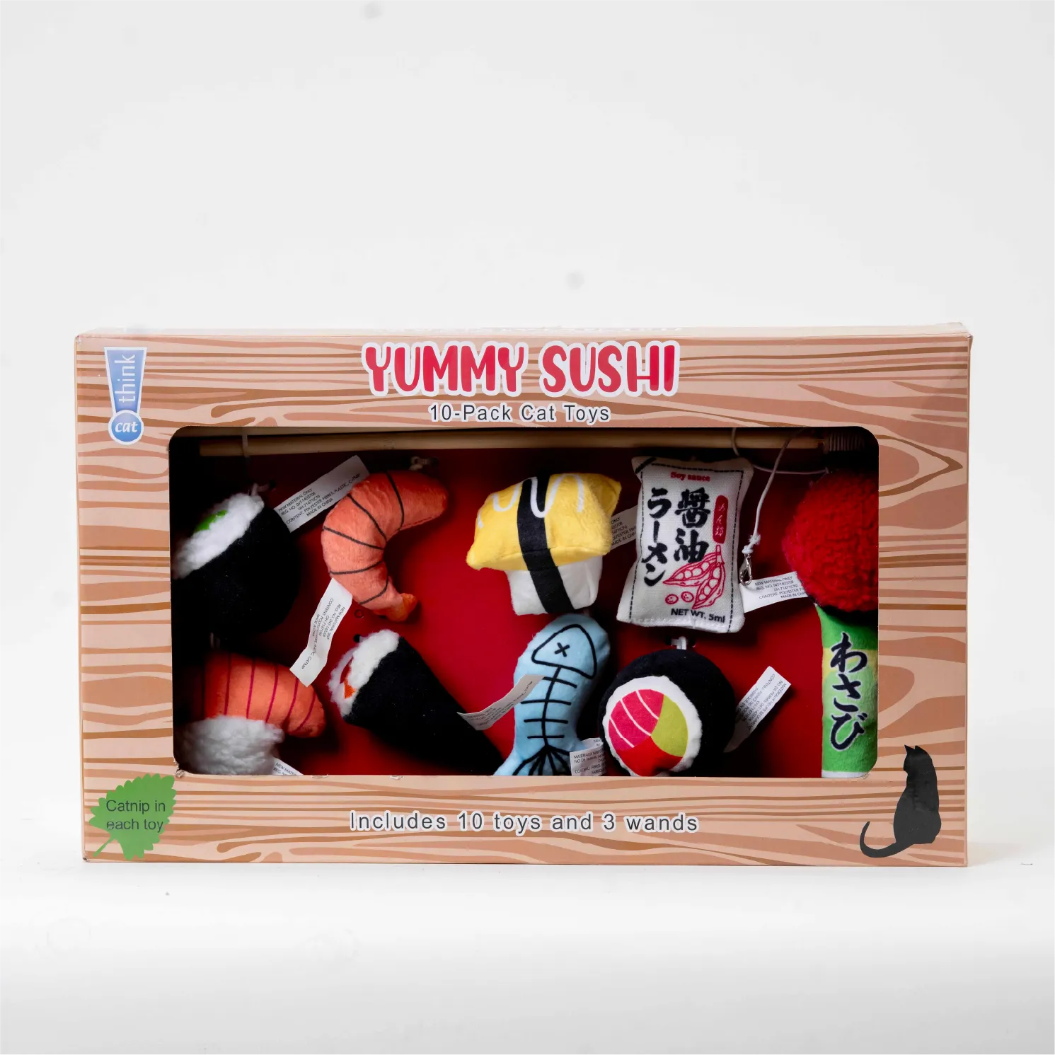 JUGUETE PARA GATO 10 PZ DELCA YUMMY SUSHI