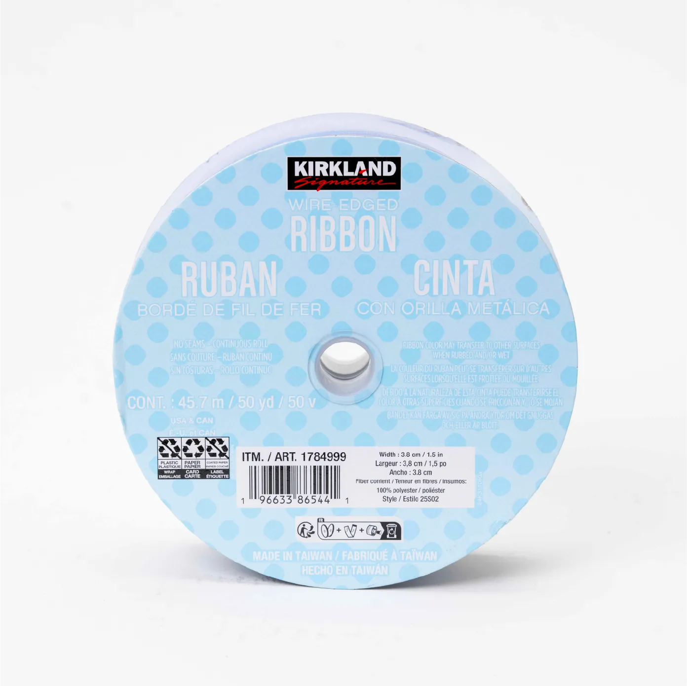 LISTON REVERSIBLE CON ORILLA METALICA 45.7M KIRKLAND SIGNATURE